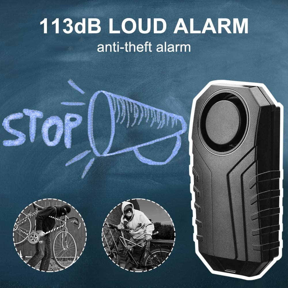 Details about   Loud 113dB Wireless Anti-Theft Vibration Motorcycle Bike Security Alarm Remote 